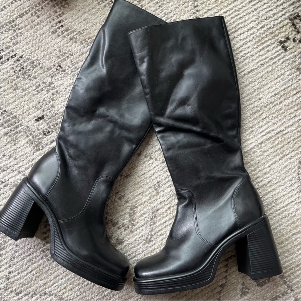 NEW Steve Madden Fanatik Knee High Boot size 9 black leather